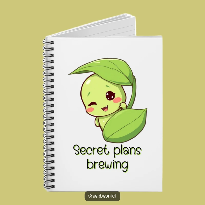 Funny Secret Green Bean Notebook: Peeking Notes, Playful Funny Gift!