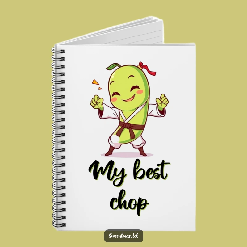 Funny Green Bean Karate Chop Notebook: Jot Down Laughs, Perfect Funny Gift for Writers