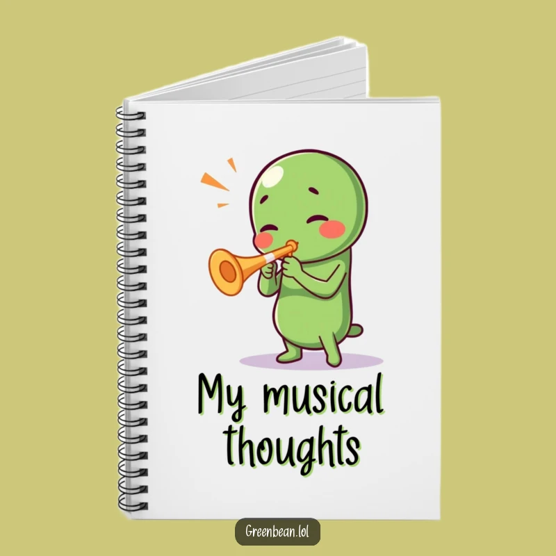Funny Green Bean Trumpet Notebook: Jot Down Notes with This Hilarious Musical Companion!