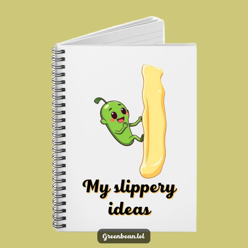 Funny Green Bean Butter Climb Notebook: Hilarious Veggie Journal for Ideas