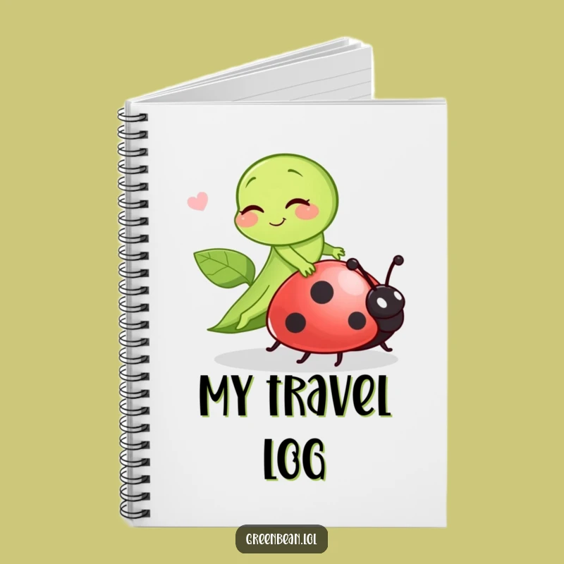 Funny Green Bean Ladybug Rider Notebook: Jot Down Laughs and Ideas!