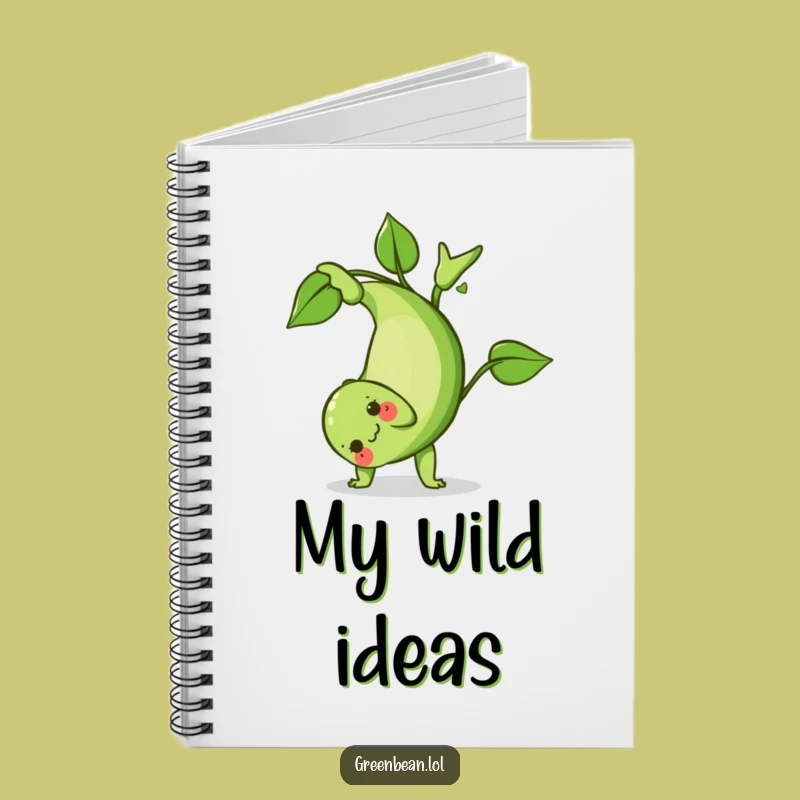Funny Green Bean Somersault Notebook: Capture Ideas with Spirited Flair!