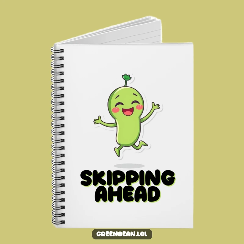 Funny Green Bean Skipping Notebook: Jot Down Your Joy, Perfect Funny Gift