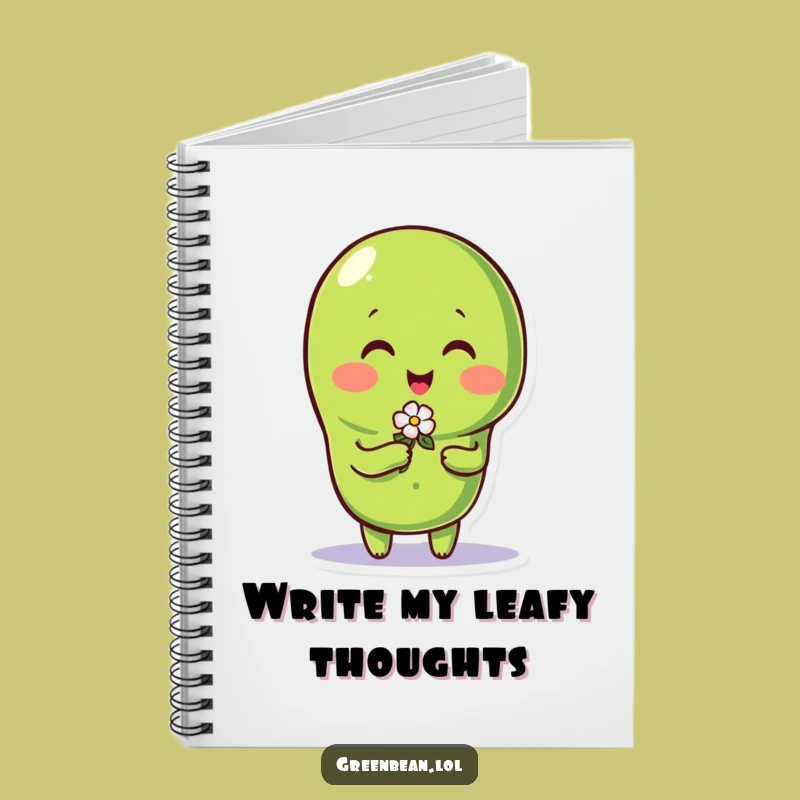 Funny Green Bean Flower Notebook: Charming Ideas Bloom Here!
