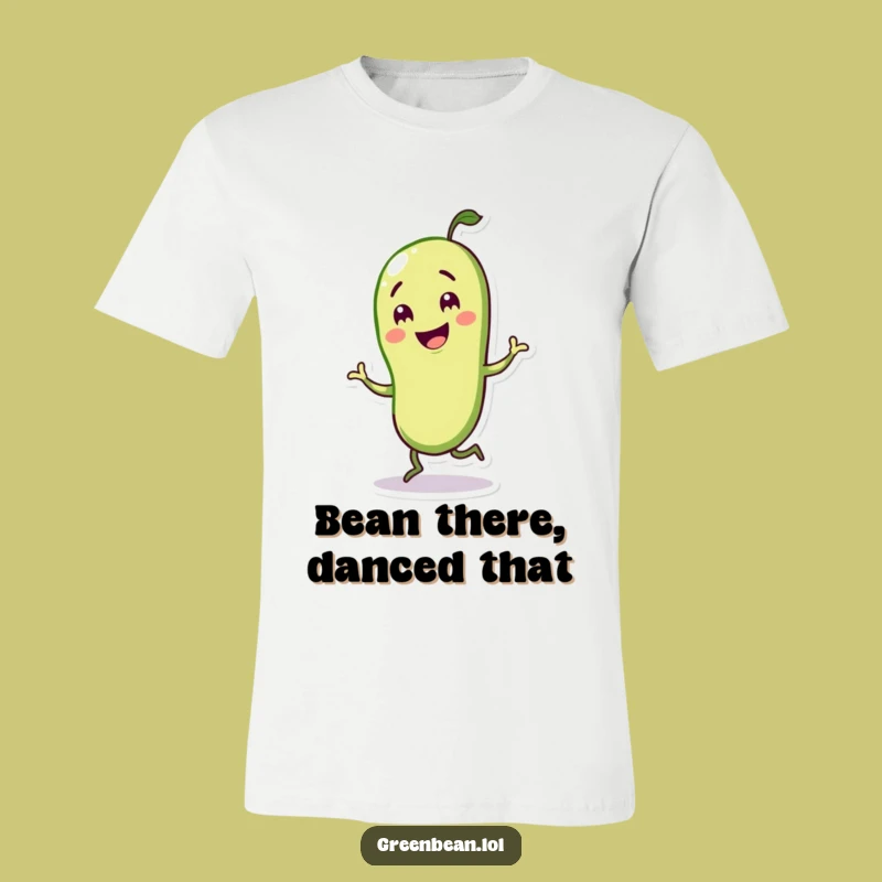 Funny Dancing Green Bean T-Shirt - Hilarious Veggie Tee for a Happy Gift