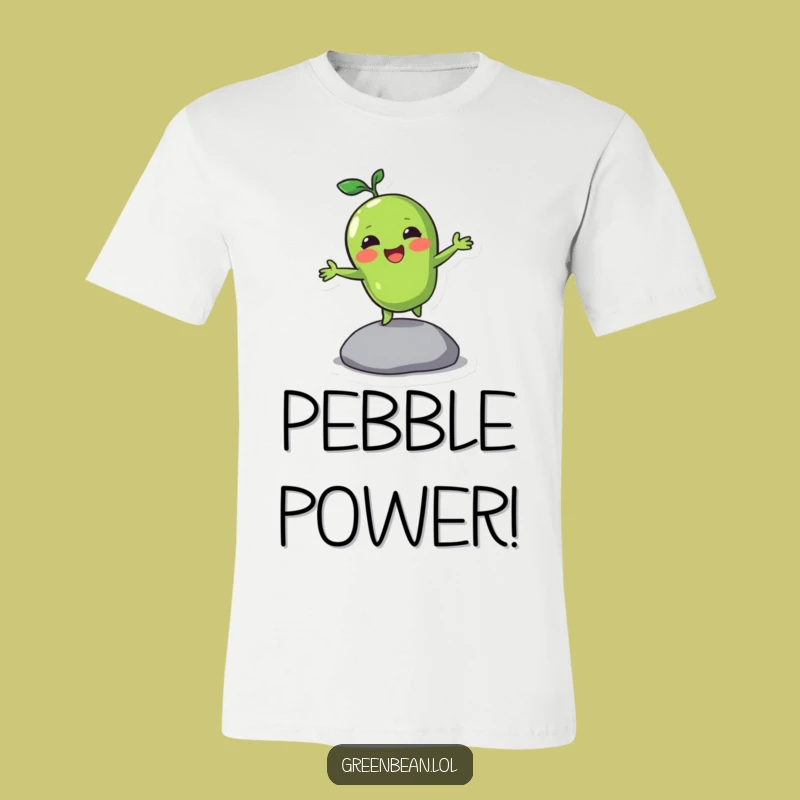 Funny Bouncing Green Bean T-Shirt: Wear Your Happiness with Comedic Vegetable Style