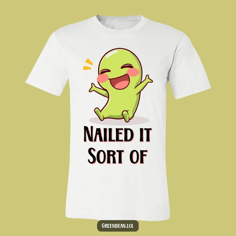 Funny Green Bean Slip T-Shirt: Hilarious Comedic Vegetable Tee for Maximum Giggles