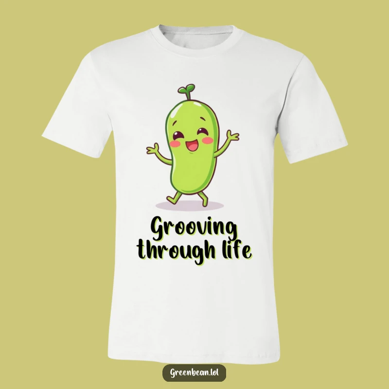 Funny Happy Green Bean Dance T-Shirt: Groove with Joy, Hilarious Gift Idea