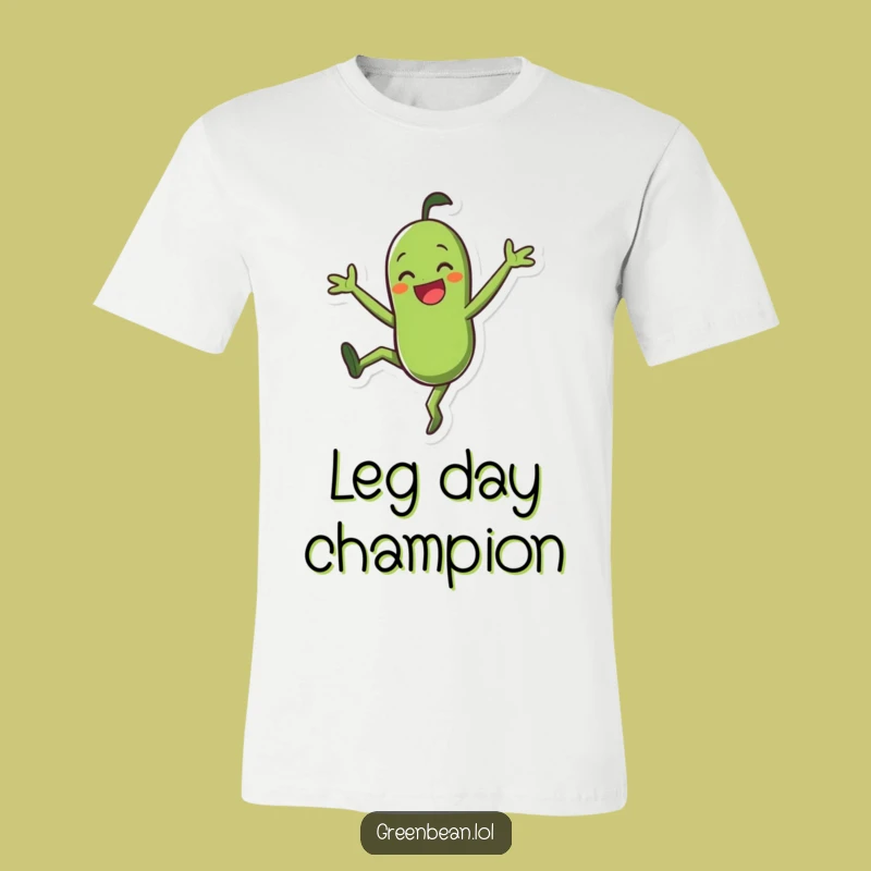 Funny T-Shirt - Green Bean Cartwheel Character, Perfect Funny Gift for Active Foodies