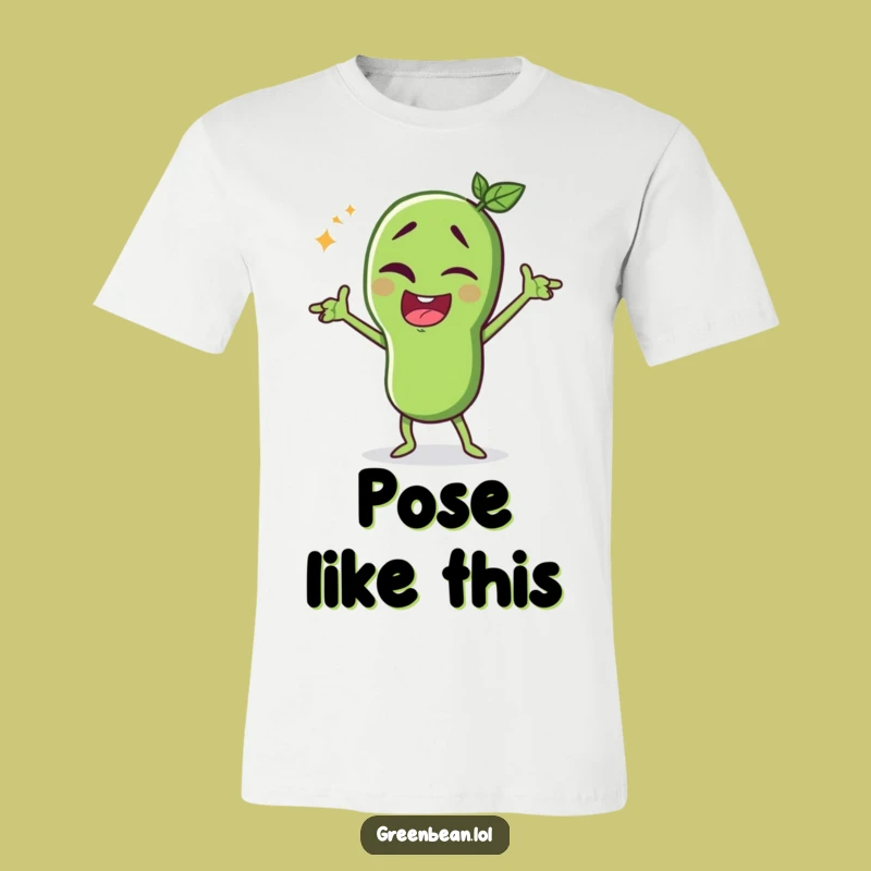 Funny Green Bean Star T-Shirt: Winking Performer Tee - Great Funny Gift!