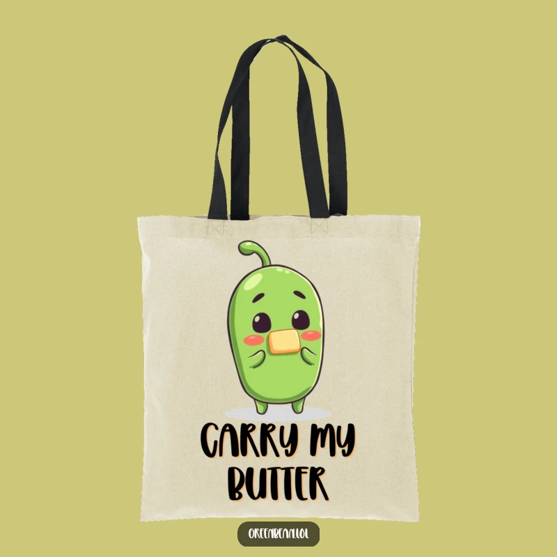 Funny Green Bean Butter Tote Bag: Hilarious Carry-All for Everyday Surprises