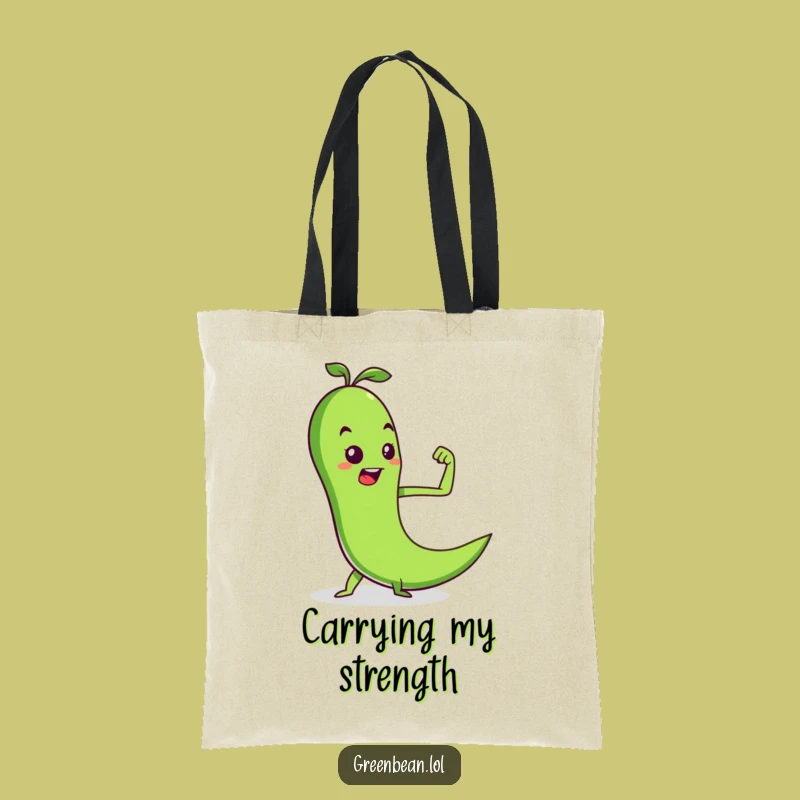 Funny Green Bean Muscle Tote Bag: Carry Your Strength in Style, a Fantastic Funny Gift