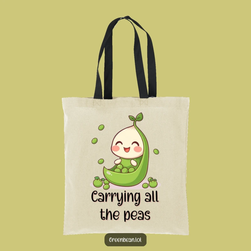 Funny Green Bean Juggler Tote Bag - Hilarious Veggie Accessory for Busy Days