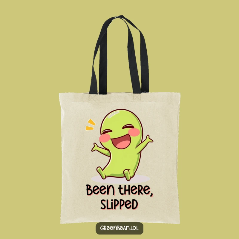 Funny Green Bean Slip Tote Bag: Carry Your Laughs with Comedic Vegetable Style