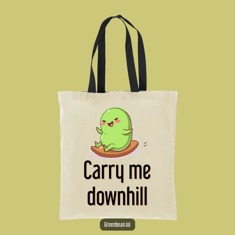Funny Rolling Bean Tote Bag: Joyful Journey, Practical Humor Gift