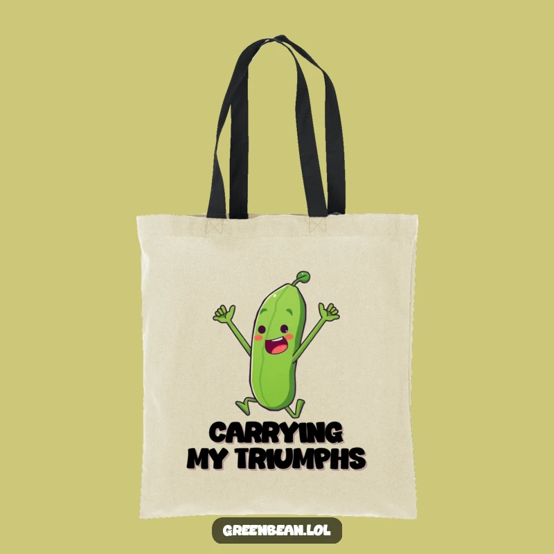 Funny Triumph Bean Tote Bag - Carry Your Winning Spirit